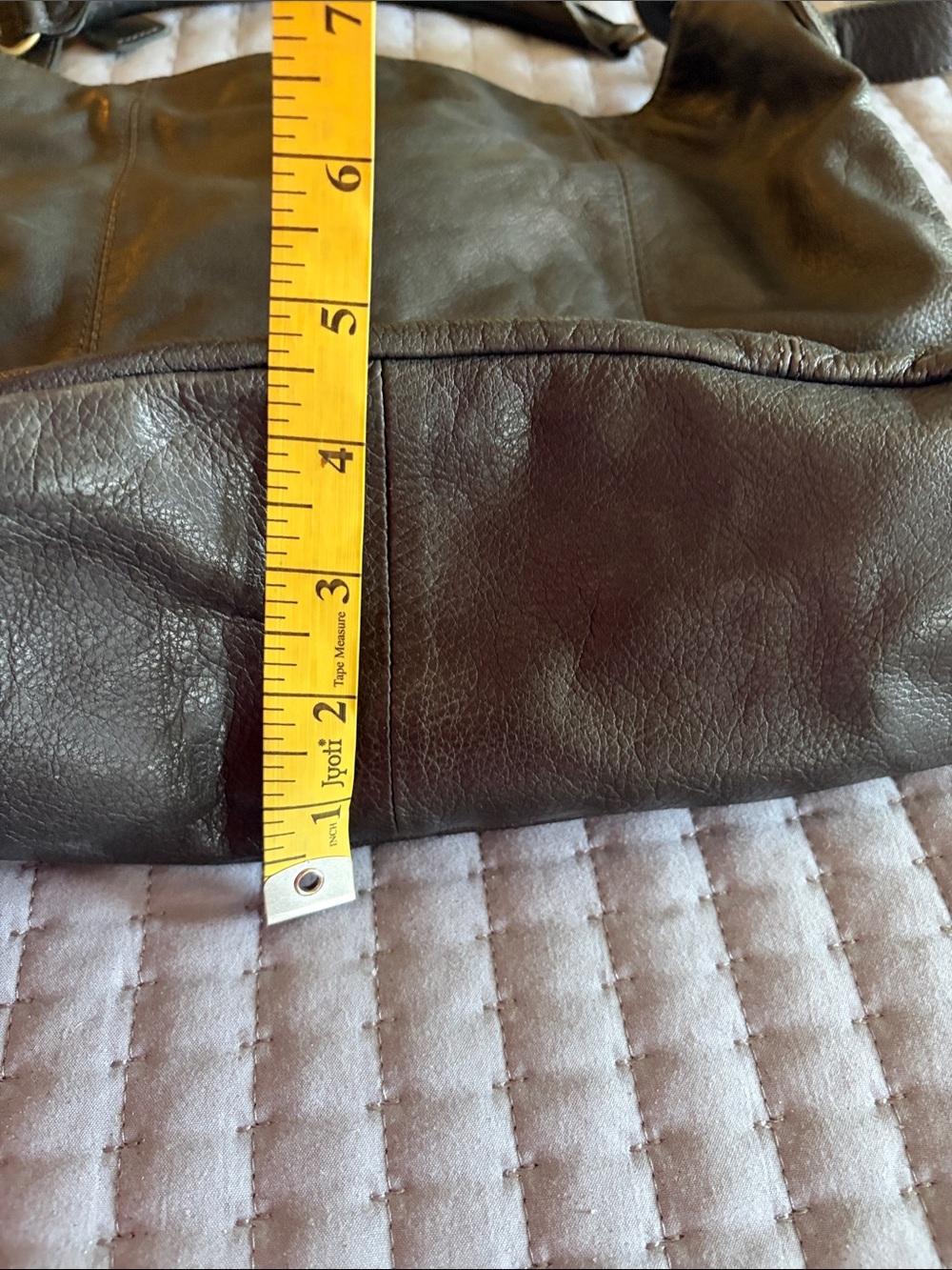 Liebeskind Crossbody Bag in Dark Gray with Brass Hardware - Picture 7 of 12